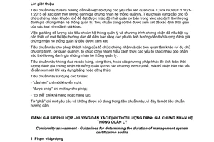 Tiêu chuẩn quốc gia TCVN ISO/IEC TS 17023:2015 (ISO/IEC TS 17023:2015) về Đánh giá sự phù hợp - Hướng dẫn xác định thời lượng đánh giá chứng nhận hệ thống quản lý
