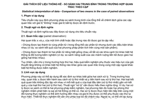 Tiêu chuẩn quốc gia TCVN 10859:2015 (ISO 3301:1975) về Giải thích dữ liệu thống kê – So sánh hai trung bình trong trường hợp quan trắc theo cặp