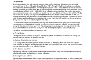 Tiêu chuẩn quốc gia TCVN 10853:2015 (ISO 8423:2008) về Phương án lấy mẫu liên tiếp để kiểm tra định lượng phần trăm không phù hợp (đã biết độ lệch chuẩn)