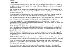 Tiêu chuẩn quốc gia TCVN 11132:2015 (ISO 22118:2011) về Vi sinh vật trong thực phẩm, thức ăn chăn nuôi - Phản ứng chuỗi polymerase (pcr) để phát hiện và định lượng vi sinh vật gây bệnh từ thực phẩm - Đặc tính hiệu năng