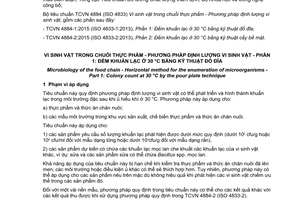 Tiêu chuẩn quốc gia TCVN 4884-1:2015 (ISO 4833-1:2013) về Vi sinh vật trong chuỗi thực phẩm - Phương pháp định lượng vi sinh vật - Phần 1: Đếm khuẩn lạc ở 30 độ C bằng kỹ thuật đổ đĩa