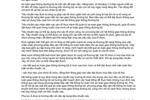 Tiêu chuẩn quốc gia TCVN ISO 39001:2014 (ISO 39001:2012) về Hệ thống quản lý an toàn giao thông đường bộ - Các yêu cầu và hướng dẫn sử dụng