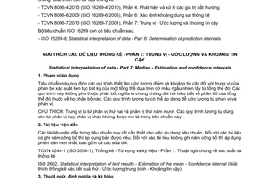 Tiêu chuẩn quốc gia TCVN 8006-7:2013 (ISO 16269-7:2001) về Giải thích các dữ liệu thống kê - Phần 7: Trung vị - Ước lượng và khoảng tin cậy