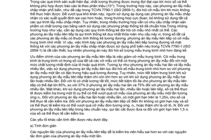 Tiêu chuẩn quốc gia TCVN 9601:2013 (ISO 8422:2006) về Phương án lấy mẫu liên tiếp để kiểm tra định tính