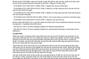Tiêu chuẩn quốc gia TCVN 9944-2:2013 (ISO 22514-2:2013) về Phương pháp thống kê trong quản lý quá trình - Năng lực và hiệu năng - Phần 2: Năng lực và hiệu năng quá trình của mô hình quá trình phụ thuộc thời gian