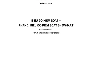 Tiêu chuẩn quốc gia TCVN 9945-2:2013 (ISO 7870-2:2013) về Biểu đồ kiểm soát - Phần 2: Biểu đồ kiểm soát Shewhart