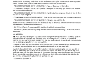 Tiêu chuẩn quốc gia TCVN 9944-1:2013 (ISO 22514-1:2009) về Phương pháp thống kê trong quản lý quá trình - Năng lực và hiệu năng - Phần 1:Nguyên tắc chung và khái niệm
