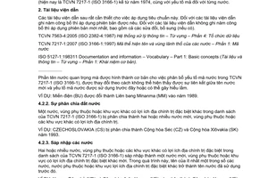 Tiêu chuẩn quốc gia TCVN 7217-3:2013 (ISO 3166-3:1999) về Mã thể hiện tên và vùng lãnh thổ của các nước - Phần 3: Mã tên các nước được sử dụng trước đây