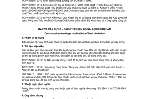 Tiêu chuẩn quốc gia TCVN 9260:2012 (ISO 6284:1996) về Bản vẽ xây dựng - Cách thể hiện độ sai lệch giới hạn