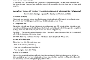 Tiêu chuẩn quốc gia TCVN 5896:2012 (ISO 9431:1990) về Bản vẽ xây dựng - Bố trí hình vẽ, chú thích bằng chữ và khung tên trên bản vẽ