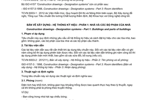 Tiêu chuẩn quốc gia TCVN 6003-1:2012 (ISO 4157-1:1998) về Bản vẽ xây dựng - Hệ thống ký hiệu - Phần 1: Nhà và các bộ phận của nhà