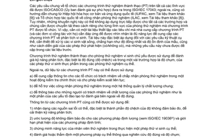 Tiêu chuẩn quốc gia TCVN 9331:2012 (ISO/TS 22117 : 2010) về Vi sinh vật trong thực phẩm và thức ăn chăn nuôi - Hướng dẫn và các yêu cầu cụ thể về thử nghiệm thành thạo thông qua so sánh liên phòng thử nghiệm