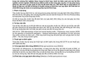 Tiêu chuẩn Việt Nam TCVN 8377:2010 về tôm và sản phẩm tôm – Phát hiện virut gây bệnh đốm trắng (WSSV) bằng kỹ thuật phản ứng chuỗi trùng hợp (PCR)