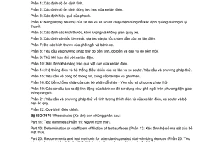 Tiêu chuẩn quốc gia TCVN 7444-10:2010 (ISO 7176-10:2008) về Xe lăn - Phần 10: Xác định khả năng trèo qua vật cản của xe lăn điện