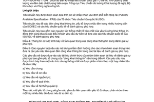 Tiêu chuẩn quốc gia TCVN ISO/PAS 17004:2009 (ISO/PAS 17004 : 2005) về Đánh giá sự phù hợp - Công khai thông tin - Nguyên tắc và yêu cầu