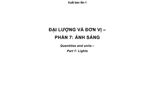 Tiêu chuẩn quốc gia TCVN 7870-7:2009 (ISO 80000-7 : 2008) về Đại lượng và đơn vị - Phần 7: Ánh sáng