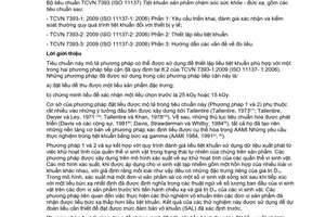 Tiêu chuẩn quốc gia TCVN 7393-2:2009 (ISO 11137-2: 2006) về Tiệt khuẩn sản phẩm chăm sóc sức khỏe - Bức xạ - Phần 2: Thiết lập liều tiệt khuẩn