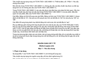 Tiêu chuẩn quốc gia TCVN 7008:2008 (ISO 11197 : 2004) về Nguồn cung cấp y tế