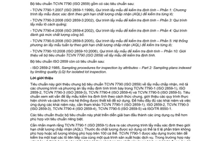 Tiêu chuẩn quốc gia TCVN 7790-10:2008 (ISO 2859-10 : 2006) về Quy trình lấy mẫu để kiểm tra định tính - Phần 10: Giới thiệu bộ TCVN 7790 (ISO 2859) về lấy mẫu để kiểm tra định tính