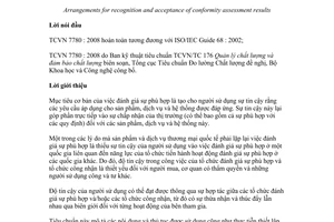 Tiêu chuẩn quốc gia TCVN 7780:2008 (ISO/IEC GUIDE 68 : 2002) về Thoả thuận thừa nhận và chấp thuận kết quả đánh giá sự phù hợp