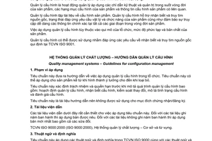 Tiêu chuẩn quốc gia TCVN ISO 10007:2008 (ISO 10007:2003) về Hệ thống quản lý chất lượng - Hướng dẫn quản lý cấu hình