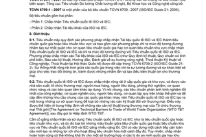 Tiêu chuẩn quốc gia TCVN 6709-1:2007 (ISO/IEC GUIDE 21-1 : 2005) về Chấp nhận tiêu chuẩn quốc tế và tài liệu khác của ISO và IEC thành tiêu chuẩn quốc gia hoặc tiêu chuẩn khu vực - Phần 1: Chấp nhận tiêu chuẩn quốc tế ISO và IEC