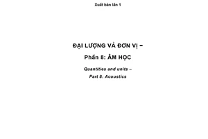 Tiêu chuẩn quốc gia TCVN 7870-8:2007 (ISO 80000-8 : 2007) về Đại lượng và đơn vị - Phần 8: Âm học