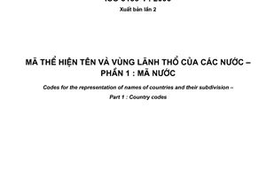 Tiêu chuẩn quốc gia TCVN 7217-1:2007 (ISO 3166-1 : 2006) về Mã thể hiện tên và vùng lãnh thổ của các nước - Phần 1: Mã nước
