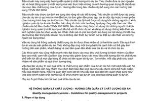 Tiêu chuẩn quốc gia TCVN ISO 10006:2007 (ISO 10006 : 2003) về Hệ thống quản lý chất lượng – Hướng dẫn quản lý chất lượng dự án