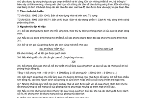 Tiêu chuẩn Việt Nam TCVN 5897:1995 (ISO 4157/2:1982) về bản vẽ kỹ thuật - bản vẽ xây dựng - cách ký hiệu các công trình và bộ phận công trình - ký hiệu các phòng và các diện tích khác