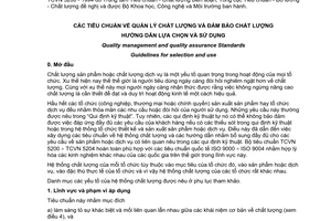 Tiêu chuẩn Việt Nam TCVN 5200:1994 (ISO 9000 - 1987) về Các tiêu chuẩn về quản lý chất lượng và đảm bảo chất lượng - Hướng dẫn lựa chọn và sử dụng do Bộ Khoa học Công nghệ và Môi trường ban hành