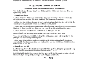 Tiêu chuẩn quốc gia TCVN 3827:1983 về Tài liệu thiết kế. Quy tắc ghi sửa đổi