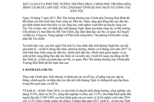 Thông báo 336/TB-VPCP 2017 kết luận Phó Thủ tướng thường trực lãnh đạo Quảng Ngãi về Dân tộc