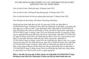 Nghị định 92/2017/NĐ-CP sửa đổi Nghị định liên quan đến kiểm soát thủ tục hành chính