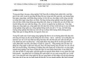 Chỉ thị 6524/CT-BNN-KHCN 2017 tăng cường năng lực tiếp cận cuộc cách mạng công nghiệp lần thứ tư