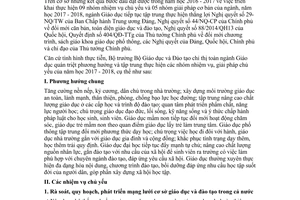 Chỉ thị 2699/CT-BGDĐT 2017 về nhiệm vụ chủ yếu năm học của ngành Giáo dục 2017 2018