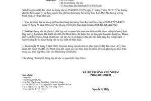 Công văn 8436/VPCP-KTTH 2017 về thí điểm thu phí bảo đảm thu phí bảo đảm tuyến luồng Soài Rạp