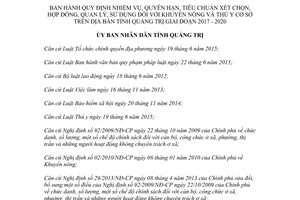 Quyết định 13/2017/QĐ-UBND nhiệm vụ quyền hạn xét chọn quản lý khuyến nông thú y Quảng Trị