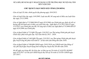 Quyết định 1785/QĐ-UBND 2017 sửa đổi Quy hoạch mạng lưới trường học huyện Đạ Tẻh Lâm Đồng