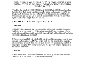Kế hoạch 2254/KH-UBND 2017 đánh giá xác định Chỉ số cải cách hành chính Ủy ban nhân dân Hà Nam