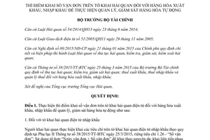 Quyết định 1593/QĐ-BTC 2017 khai số vận đơn trên tờ khai hải quan hàng hóa xuất nhập khẩu
