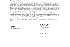 Công văn 114/BXD-HĐXD 2017 lựa chọn đơn vị quản lý dự án đầu tư công trên địa bàn tỉnh