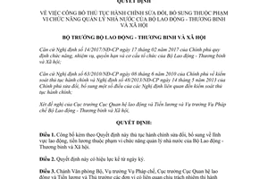 Quyết định 1255/QĐ-LĐTBXH 2017 thủ tục hành chính sửa đổi lĩnh vực lao động tiền lương