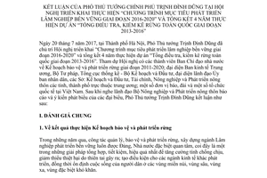 Thông báo 362/TB-VPCP 2017 Chương trình mục tiêu phát triển lâm nghiệp bền vững 2016 2020