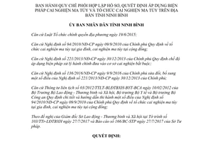 Quyết định 21/2017/QĐ-UBND phối hợp lập hồ sơ áp dụng biện pháp cai nghiện ma túy Ninh Bình
