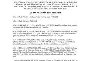 Quyết định 22/2017/QĐ-UBND sửa quy định quản lý nhà nước về giá 29/2014/QĐ-UBND Ninh Bình