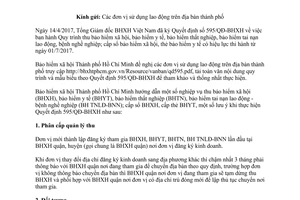 Công văn 1734/BHXH-QLT 2017 hướng dẫn thu bảo hiểm xã hội y tế thất nghiệp tai nạn lao động