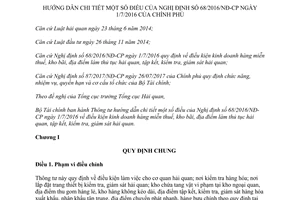 Thông tư 84/2017/TT-BTC hướng dẫn 68/2016/NĐ-CP điều kiện kinh doanh hàng hóa thủ tục hải quan