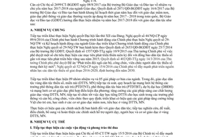 Công văn 3767/BGDĐT-GDĐT 2017 hướng dẫn thực hiện nhiệm vụ năm học giáo dục dân tộc