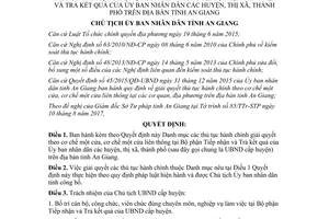 Quyết định 2494/QĐ-UBND 2017 thủ tục hành chính cơ chế một cửa một cửa liên thông An Giang